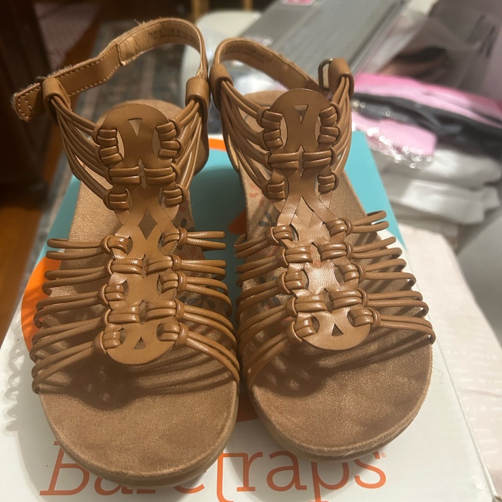 BareTraps Women's Brown Strappy Sandals
